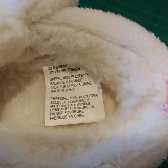 Sleepy Time White and Gold Unicorn Slippers - Picture 6 of 8